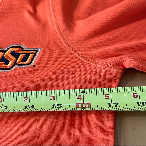Cutter & Buck Oklahoma State Cowboys Women’s Long Sleeve Henley Logo Orange Med - Picture 7 of 9
